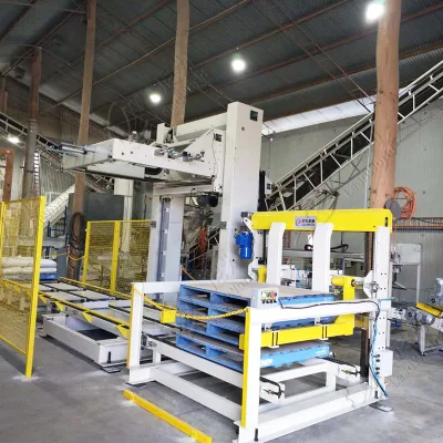 Automatic 5kg 10kg 15kg Bag Stacker Stacking Packing Machine Side Push Palletizer