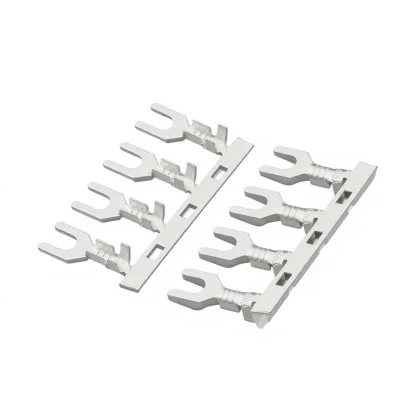 DJ4413-3.2A Y Type Fork Terminal Brass Crimp Connector 3.2mm U Shape Wire Lug Contact Strip Reel Electrical Connector 6000pcs