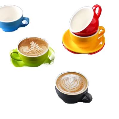 Coffee Cup with Saucer Espresso Coffee Mug for Cafe Household Accept Customize Tea Cup Classical Ceramic Trade Assurance CLASSIC