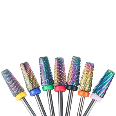 Professional High Quality Diamond Nail Drill Bits Colorful Tungsten Carbide for Beauty Acrylic Gel & Cuticle Removal