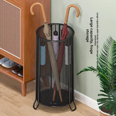 Umbrella Storage Rack Umbrella Bucket Household Door Umbrella Shelf Commercial Umbrella Drying Rack Large Capacity Land-Based