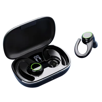 Exclusive U5 Sports Ear Hook Wireless TWS LED Semi-Ear Design ENC Noise Cancelling IPX6 Waterproof Active Use