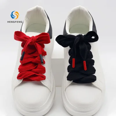 Hengfeng Wholesale Solid Color Ribbon Silk Shoelaces Flat Widened for Casual Shoes & Sports Shoes Accessories for Clothing Rope