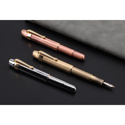 Luxury Brass Fountain Pen Customized Logo Metal Fountain Pen with Custom Logo