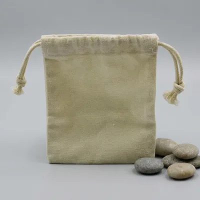 Personalized Letter Pattern Muslin Cotton Rope Handle Packaging Dust Drawstring Bags