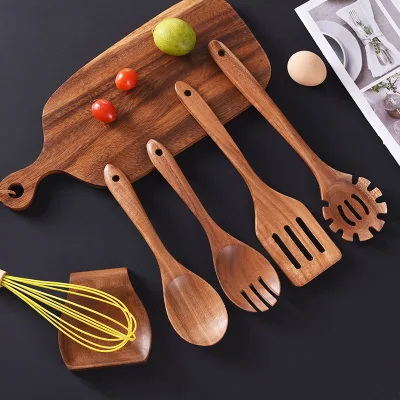 Kitchen 6-piece Wooden Spoons for Cooking Wooden Spoons for Cooking 6 Piece Non-stick Wooden Spoons for Cooking - Kitchen Gift