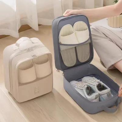 Fabric Shoe Storage Bag for Business Travel-Portable Dust-Proof Suitcase Organizer