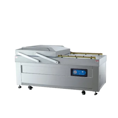 Freshlocker Dzq-700 2SA Double Chamber Meat Vacuum Packing Machine Above Table Chamber Wrapping Machine for Company Meat Package