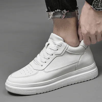New Men's and Women's Universal Heightening Sneakers Leather Casual Daily Work Travel Shoes