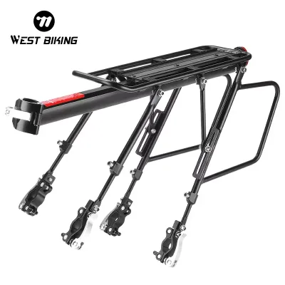 WEST BIKING Aluminum Alloy Bicycle Rack Quick-release Rear Rack Bicycle Widen Shelf High Strength Toughness Bicycle Rear Shelf