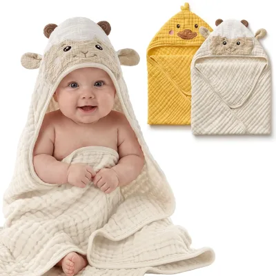 Extra Large 2-Pack Thick Absorbent Baby Bath Hooded Towels Baby Towels with Hood for Toddlers Hooded Baby Towels