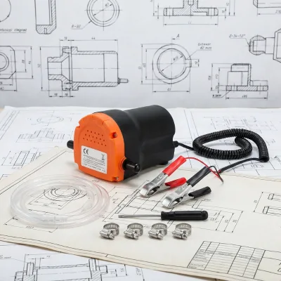 12v 80W Oil Extractor Pump Diesel Fluid Transfer Pump Oil Quick Changer for Car