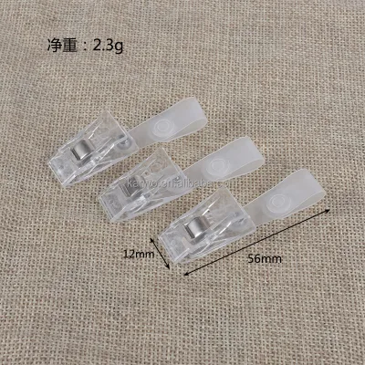 Karwo Transparent Color Clip for ID Card, Plastic Clip With PVC Strap
