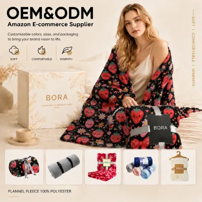 Fall Modern Strawberry Bow Flannel Throw Blanket for Girls Kids Women Cozy Warm Bedroom Travel Couch Home Decor 60x80