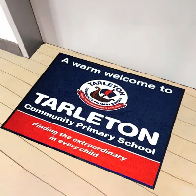 Custom Printed Logo Mat Heavy Duty Wear Resistant Custom Logo Mat Custom Rug With Logo for Business Reception Store