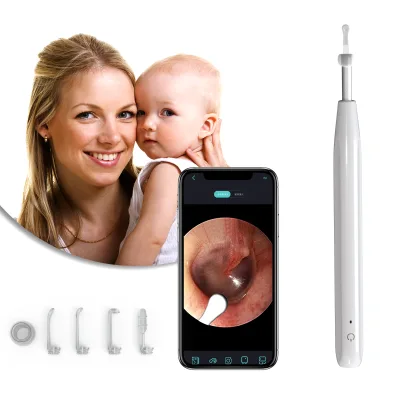Ear Wax Removal Tool Camera HD Otoscope with 6 LEDs Light Visible Ear Cleaner with 4 Replacement Cleaning Earpick