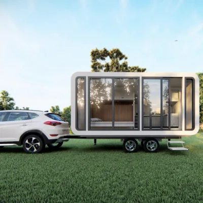 Modern Simple Tiny House Trailer House on Wheels With Trailer House
