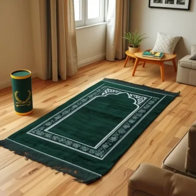Islamic Muslim Prayer Mat Vintage Living Room Carpet Easy to Clean Carpet