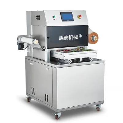 Fully Automatic Nitrogen Filling Vacuum Sealing Machine Modified Atmosphere Fresh-Keeping Packaging for Braised Cooked Duck