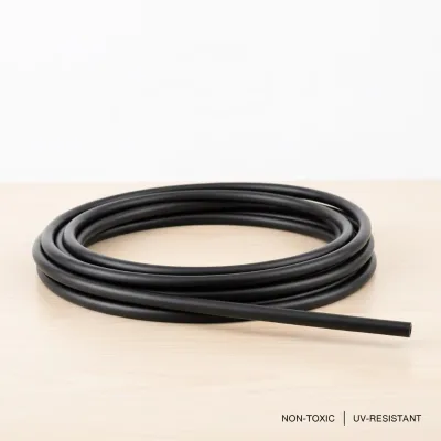 3/8"ID*1/2"OD Black Vinyl Flexible Hose Non Toxic PVC Tubing for Home Industrial Use Water Air Line Hybrid Pipe for Garden Ponds