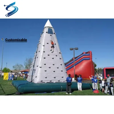 High Quality Commercial Outdoor Rock Climbing Wall Games Inflatable Ladder Climbing Walls Tower Climbing Sports Games for Kids