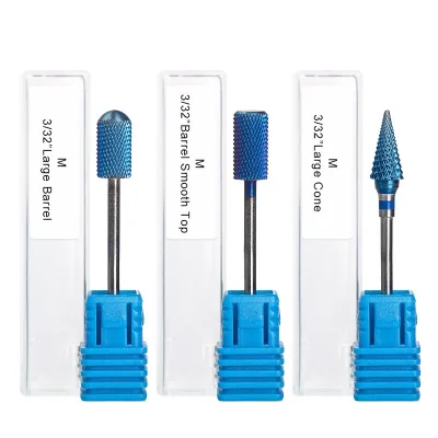Blue Coating Carbide Nail Drill Bit Burr Brushless Motor for Efficiently Removing Acrylics and Gel