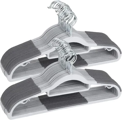 Plastic Hangers Non-Slip Hangers Space Saving Pants Hanger With 360 Swivel Hook