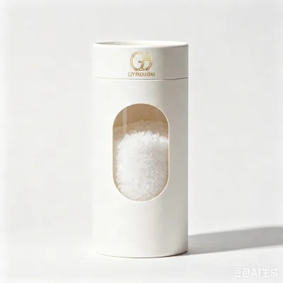 Reusable Biodegradable PET Paper Tube Storage Container Airtight Lid Eco-Friendly Recycled Materials Custom Printed Candy