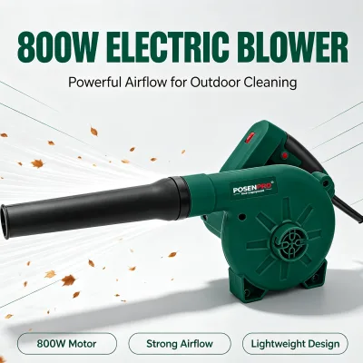 Electric Heavy-Duty Industrial 800W Corded Blower 4.5m/min Airflow Precision 3000-16000 R/min Variable Speed Efficient Air