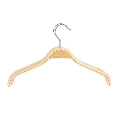 Premium Solid Wood Suits Hanger with Anti Slip Silicone Shoulder Pads for Boutique Display and Wardrobe Closets Organizer Hanger