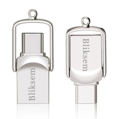 2 in 1 Dual Use Usb Disk Custom logo High Quality Bulk Order Type-c Usb Flash Drive Flash Disk Phone Metal Flash Drive
