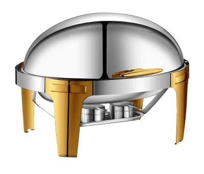 Classic Egg-Shaped All-Steel Buffet Stove Full Clamshell with Multi-Functional Use Warmers for Food for Soup & Stock Pots