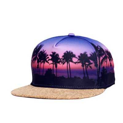 Custom All Over Printed 5 Panel Corks Flat Brim Beach Snapback Cap High Quality New Style Hip Hop Hat