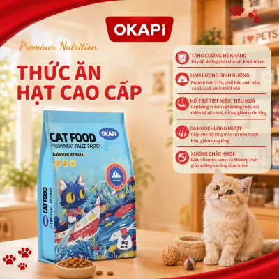 Sterilized Cat Dry Food with Chicken and Fish, Weight Management and Urinary Support, 1kg OEM Formula