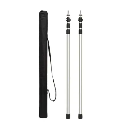 Camping Tarp Poles - Adjustable Aluminum Telescoping Tent Poles for Tarps Canopy & Awning - Heavy Duty Collapsible Pole Set