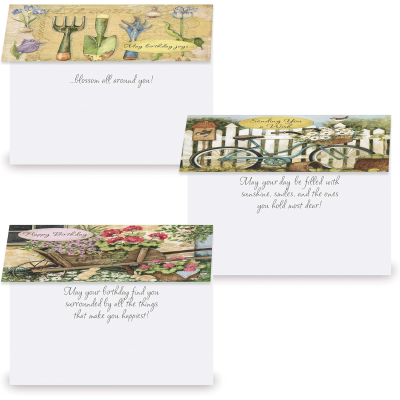 Happy Birthday Greeting Cards With White Envelopes Assorted Designs Vibrant Messages for Friends and Colleagues