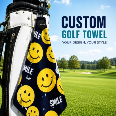 Factory Wholesale Golf Towel with Magnet Customized Logo Magnetic Clip for Golf Towel Removable From Towel New Arrival