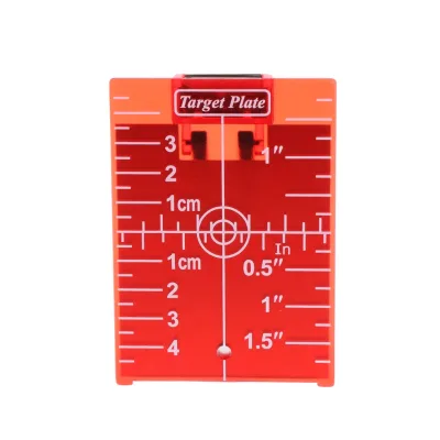 Bubble Level Magnetic Green/Red Target Plate for Rotary Cross Line Laser Level Distance Measurer