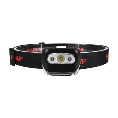 Portable Waterproof Led Headlamp Red Warning Light Head Adjustable Battery Head Light Torch Headlamp AAA or Rechargeable