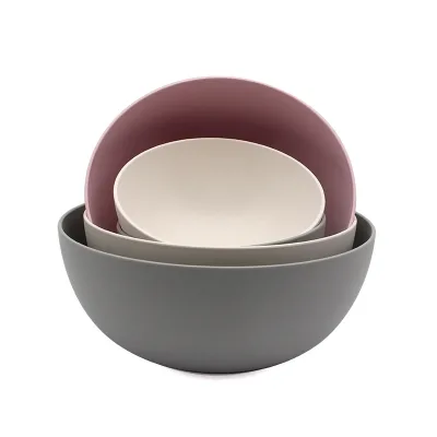 Natural Factory Selling 100% Biodegradable PLA Bamboo Salad Serving Bowl, Dinnerware Sets Tableware Sets