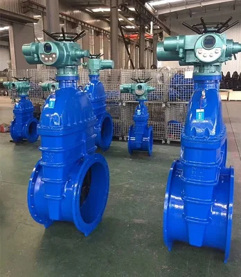 Motorized Ductile Cast Iron Soft Sealing Flange Electric Gate Valve With Electric Motorized Actuator