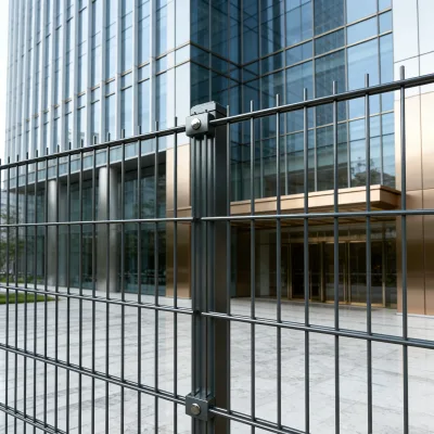 MaiFa Double Wire Mesh Fence Panels Hot Dipped Galvanized Long Service Life Solid Stable Fence Panels