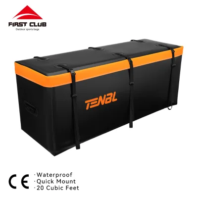 Tenbl 100% Waterproof 525gsm PVC Lockable Hitch Cargo Bag Reflective Strips for SUV/RV/Truck Heavy Duty Outdoor Travel Storage