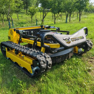 All-terrain Climbing 608-90A Remote-controlled Lawn Mower Gasoline-electric Hybrid Power 608cc Engine 900MM Cutting Width for