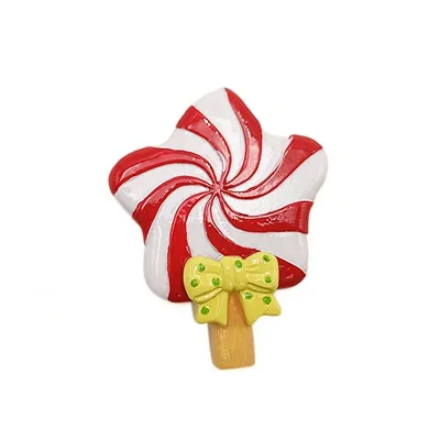 Modern Plant Design Home Kitchen Decorations Cute Colorful Resin Lollipop Fridge Magnets for Refrigerator