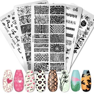 Nail Art Templates Stamping Plate Design Flower Leaf Butterfly Christmas Lace Stamp Templates Plates Image Manicure Accessories