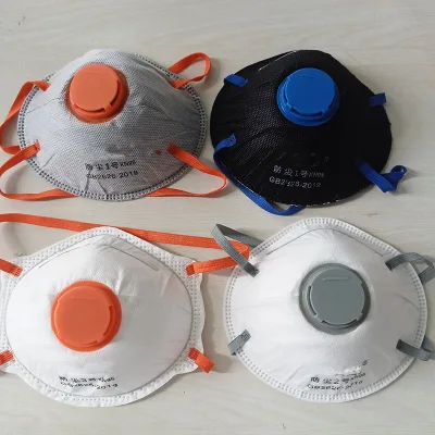 Quick Shipment KN95 Respirator Masks Safety Masks Cup Particulate Respirator Mask with Breathing Valve for Adult Against PM2.5