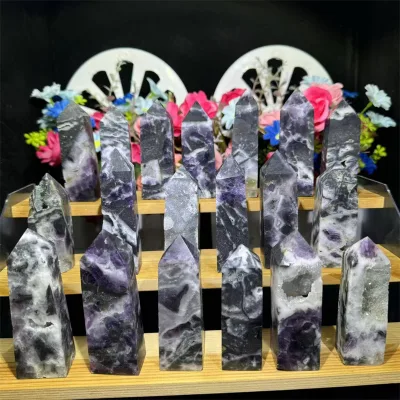 Wholesale High Quality Healing Crystal Sphalerite With Fluorite Points Bulk Tower for Gift
