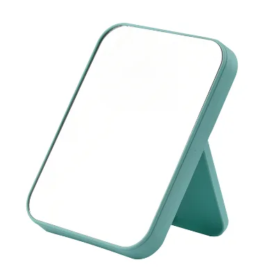 Customer logo Single-sided Standing Dressing Table Plastic Makeup Vanity Mirror