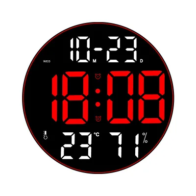 Multi-functional Home Watch Temperature Humidity Silent Clock New Living Room Wall Clock Night Light Electronic Clock